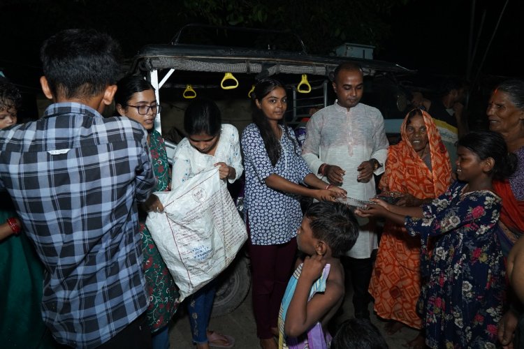 Food Distribution Drive in Kashi on Vijaya Dashami Led by Poet Sudip Chandra Halder  Highlights Message of Social Equity