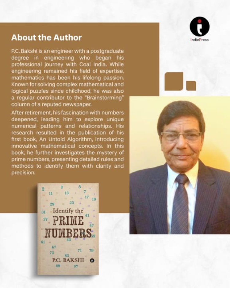 Identify the Prime Numbers by Author P. C. Bakshi: Six Original Rules for Identifying Prime and Composite Numbers